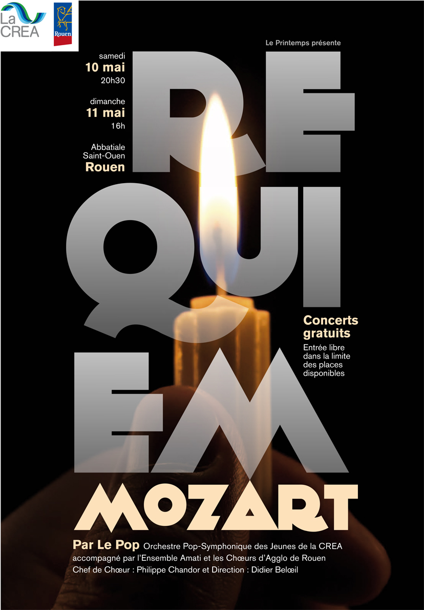 Affiche Requiem de MOZART à Rouen